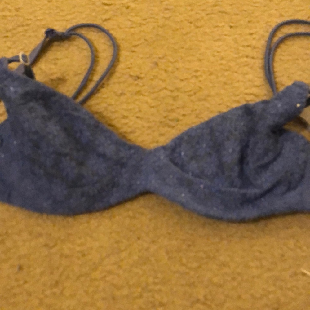 Blue floral lace wunderbra
